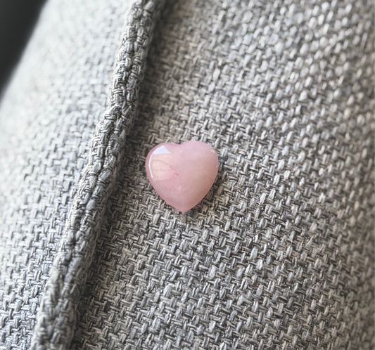 Heart shaped pink quartz